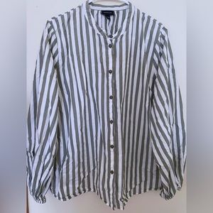 Who What Wear Women’s Striped Button Up Top